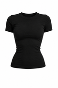 Ribbed Fitted Half Sleeve Top