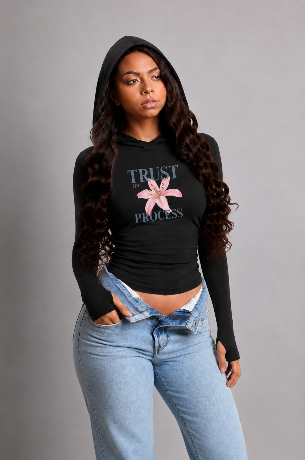 Hooded Long Sleeve Top