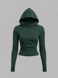 Hooded Long Sleeve Top
