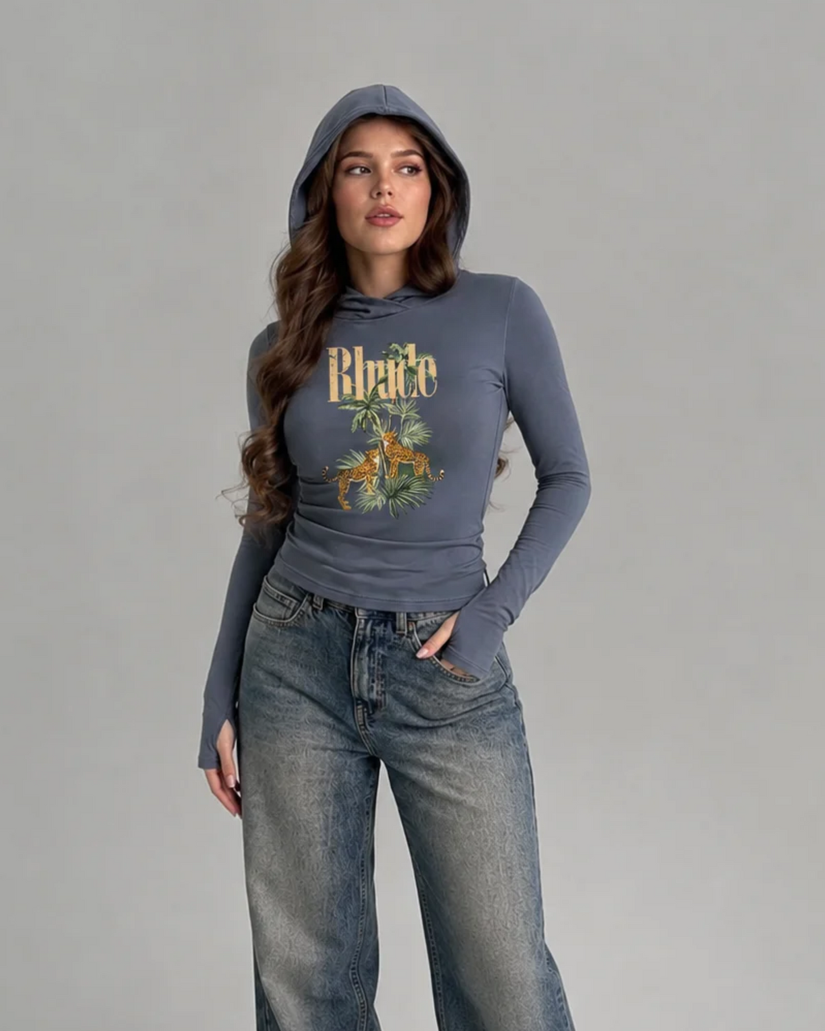Hooded Long Sleeve Top